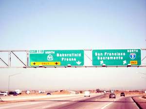 Interstate 5 auf dem Wege nach Bakersfield
