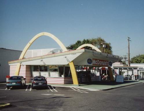 Einziger McDonalds in urspr�nglicher Form in Downey (Los Angeles)