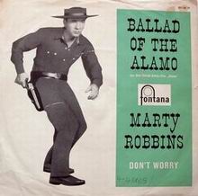 Marty Robbins, Ballad Of The Alamo, Single-Cover Abbildung