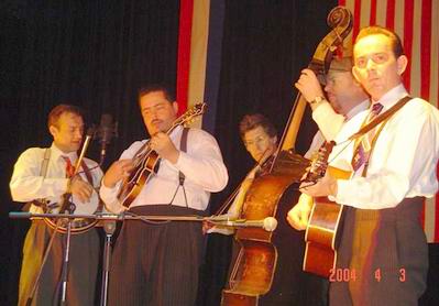 Die BLUEGRASS BOOGIEMEN am 3. April 2004 beim 2. Internationalen B�hler Bluegrass Festival. Bild Markus Jacob-tor-Weihen
