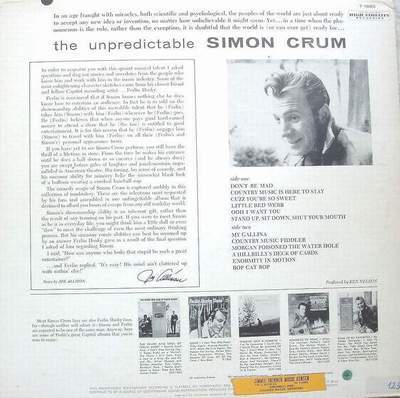 Ferlin Husky aka Simon Crum, LP-Cover R�ckseite