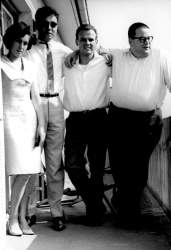 Angelika Schmidt, Martin Haerle, Hauke Str�bing, Chuck Steiner 1961 in Basel. Archiv Hauke Str�bing