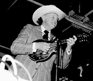 Bill Monroe am 14. Mai 1975 in T�bingen. Bild: Hauke Str�bing