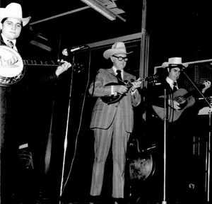 Bill Monroe am 14. Mai 1975 in T�bingen. Bild: Hauke Str�bing