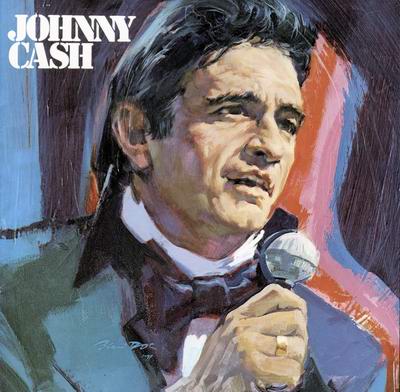 Titelbild eines Werbefaltblattes der CBS in Deutschland anl��lich einer Johnny Cash-Tournee in den 70er Jahren. Archiv-Hauke Str�bing