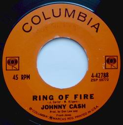 Original-US-Single "Ring Of Fire"; Archiv Hauke Str�bing