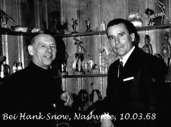 Hank Snow, Armin Hennemann, 1968 in Nashville