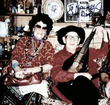 Jimmy Driftwood und Cleda Driftwood in Mountain View, 1995, mit Autogramm
